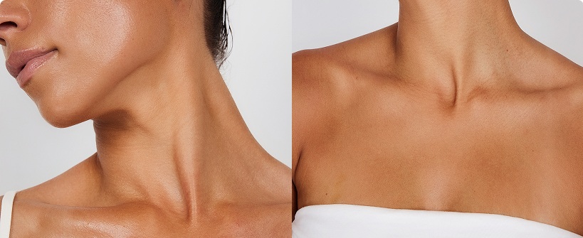 clear brilliant neck and chest